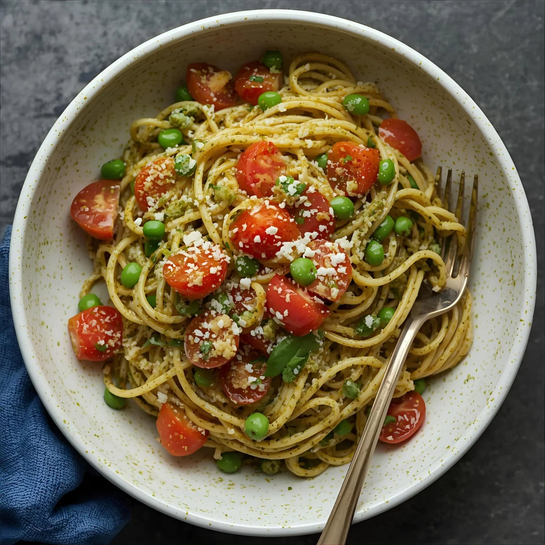 Pesto Pasta with Peas & Tomatoes: A Fresh 30-Minute Dinner