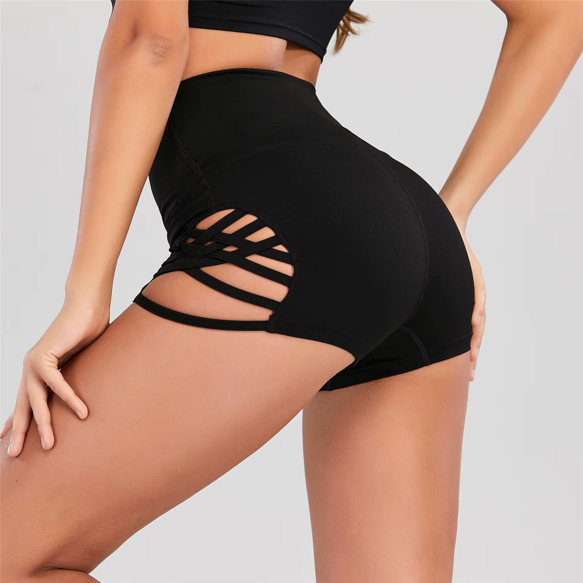 Йога шорти с висока талия (1+1)